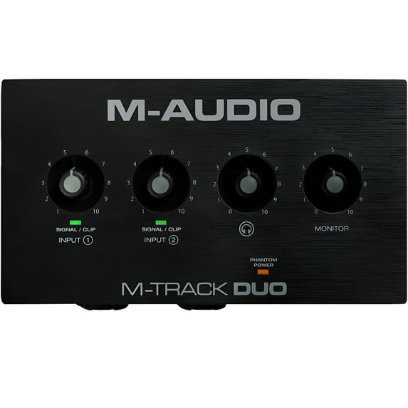 M-Audio M-Track Duo USB Audio Interface, Includes Dual XLR, Line and DI Inputs with Software Suite