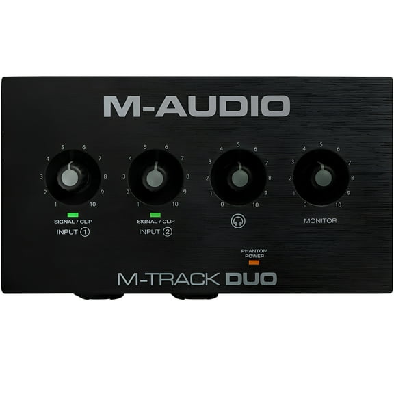 M-Audio M-Track Duo USB Audio Interface, Includes Dual XLR, Line and DI Inputs with Software Suite