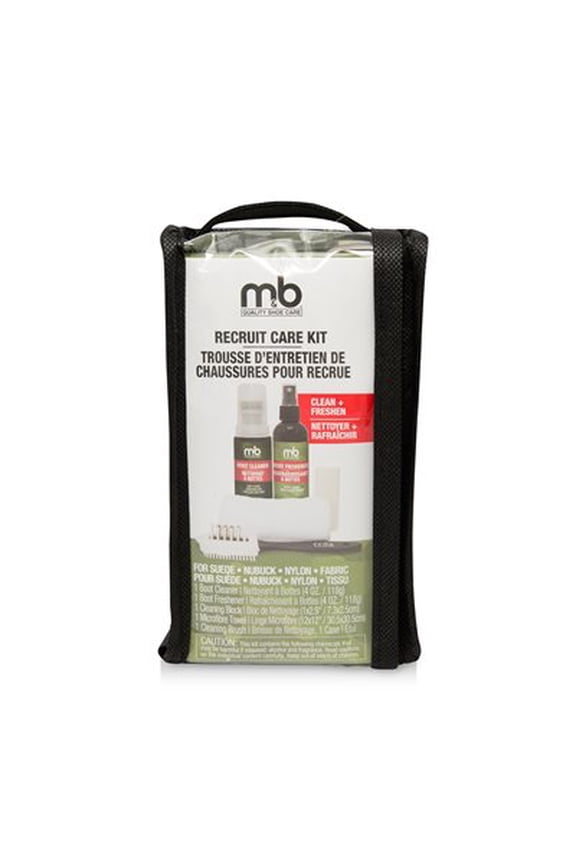 Military Recruit Shoe Care Kit, Boot Cleaner, Boot Freshener, Cleaning Block, Microfiber Towel, Cleaning Brush, Case, 1 Count
