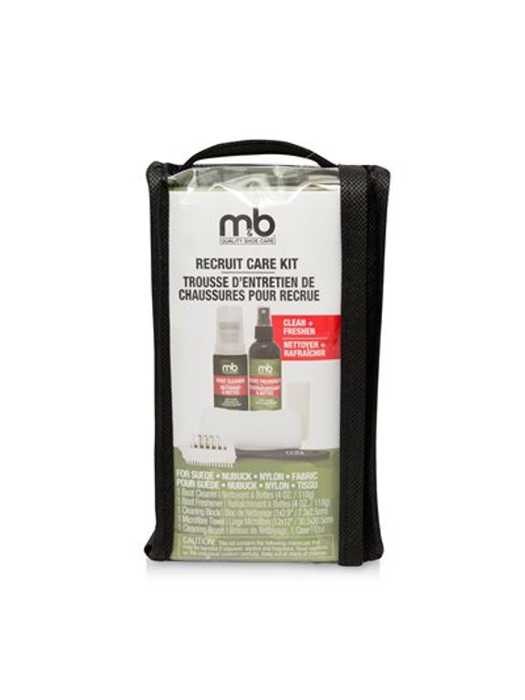 Military Recruit Shoe Care Kit, Boot Cleaner, Boot Freshener, Cleaning Block, Microfiber Towel, Cleaning Brush, Case, 1 Count