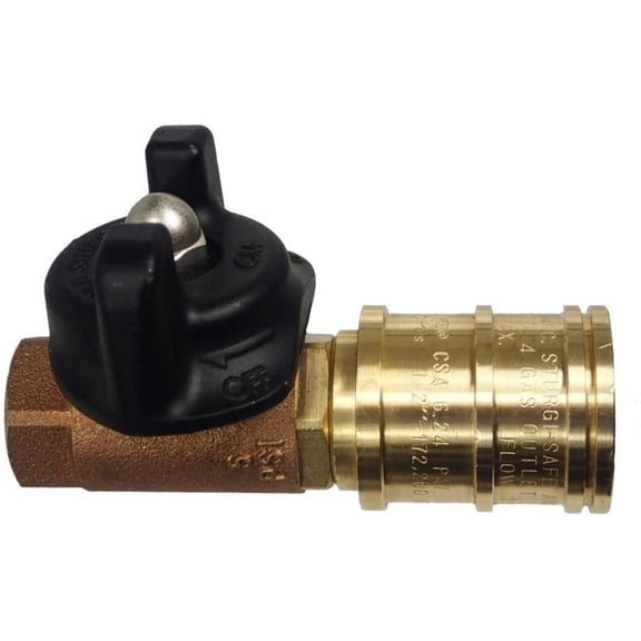 M.B. Sturgis Inc. 1/2" Ball Valve Quick Disconnect (Natural or LP Gas)~ Made in USA ~, BUY AMERICAN QUALITY! 1/2 Ball Valve Quick Connect X.., By Brand MB Sturgis Inc