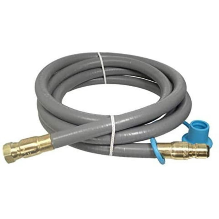 3/8 ID Stainless Steel Overbraid Quick Disconnect Gas Connector (6 Feet)
