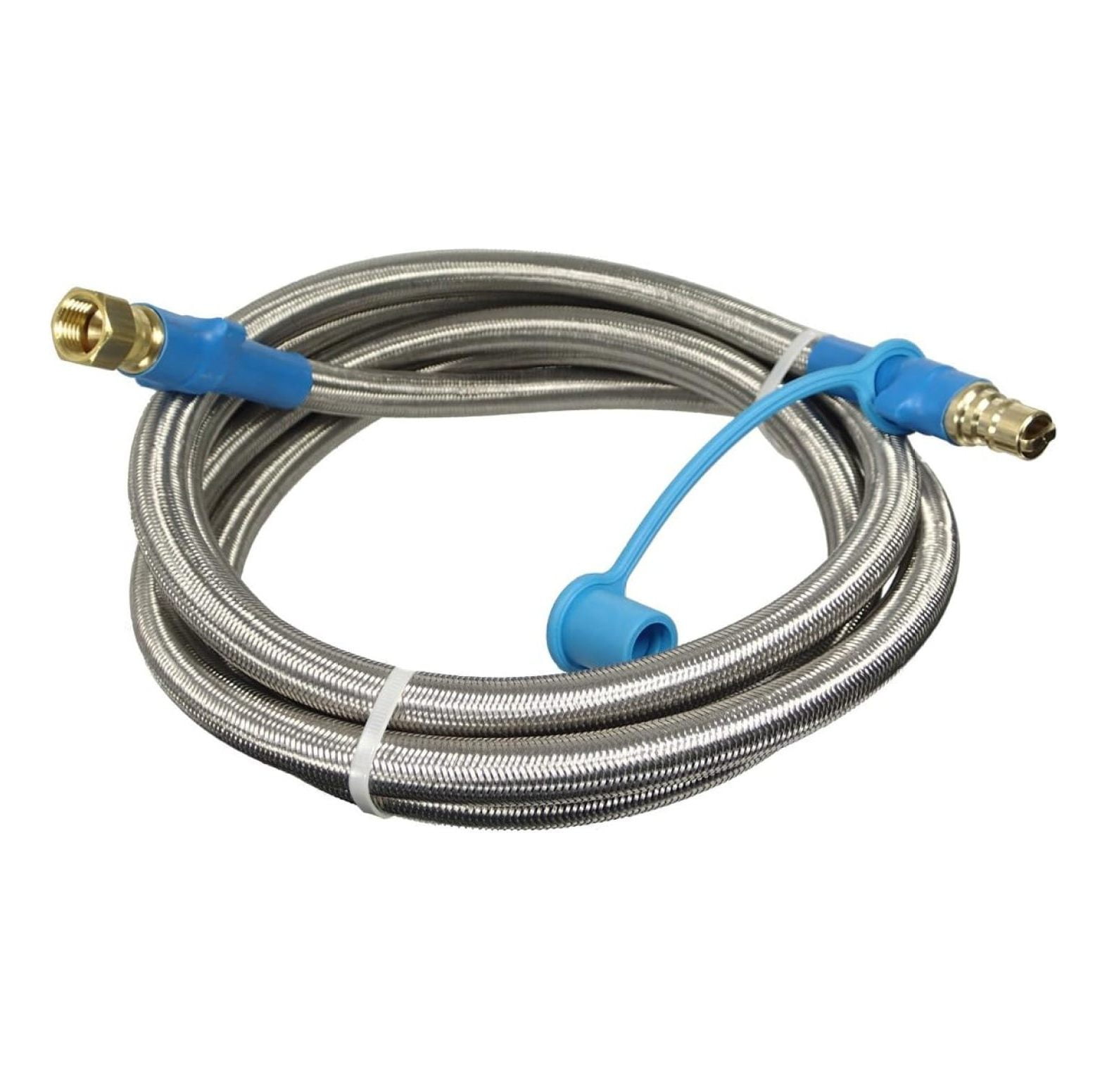 M.B. Sturgis Inc. 3/8" ID Stainless Steel Overbraid Quick Disconnect Gas Connector (6 Feet)