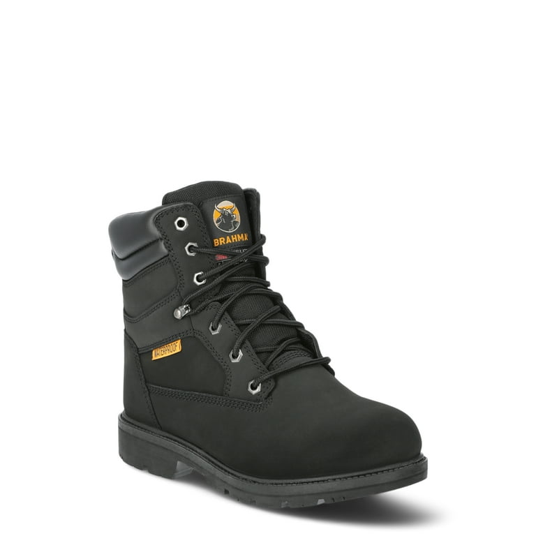 Mens black work boots walmart discount