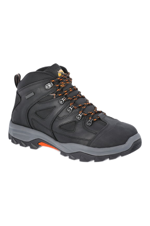 Men's Hiker Work Boot, Waterproof Steel Toe, Slip- and Oil-Resistant, Black