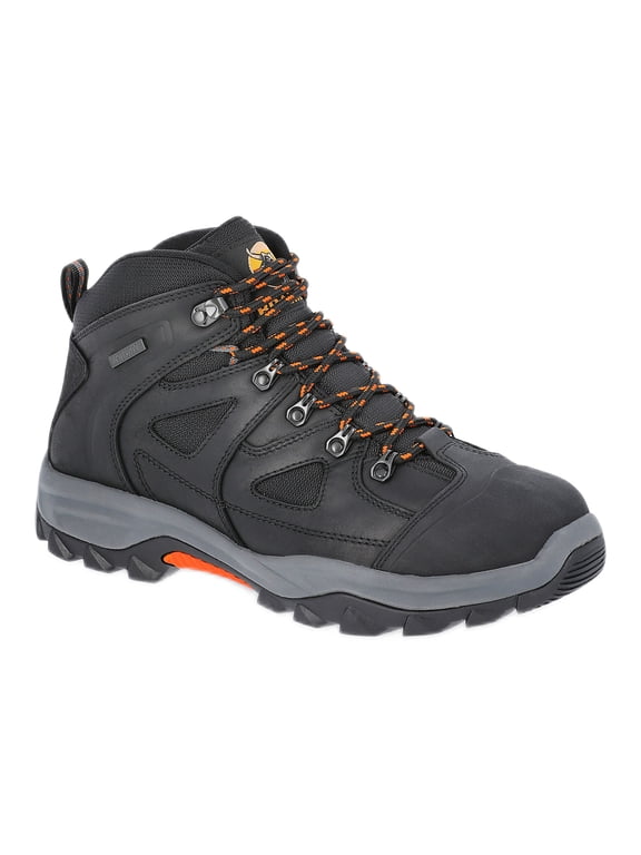 Men's Hiker Work Boot, Waterproof Steel Toe, Slip- and Oil-Resistant, Black