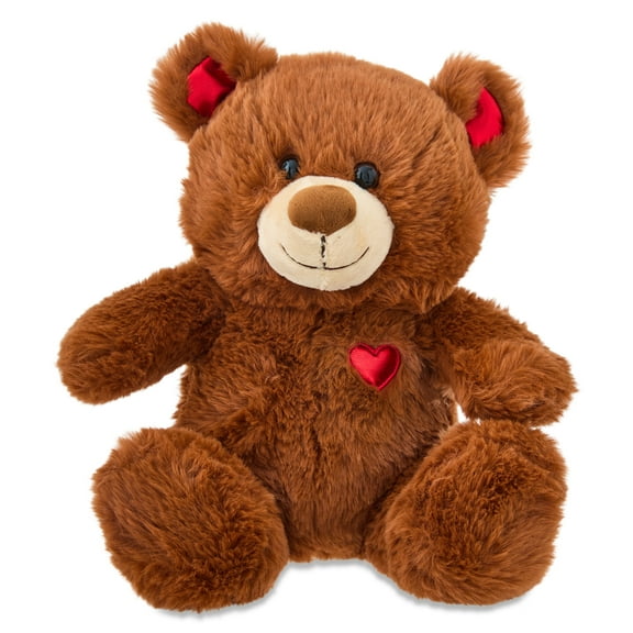 Medium Snuggly Bear Plush, Brown, 12", Valentine's Day by Way To Celebrate