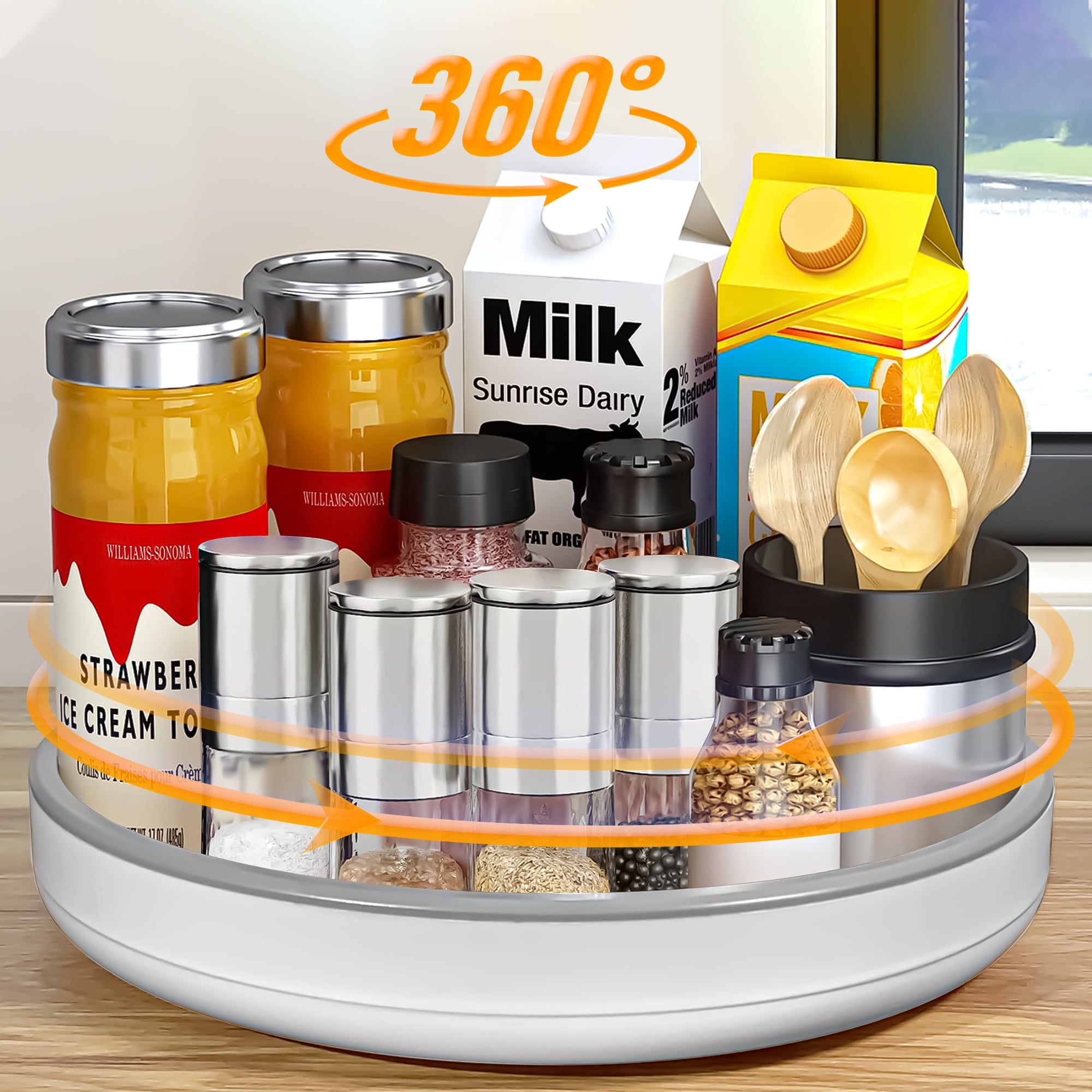 Condiment Holder Lazy Susan Spice Rack Target YIYIBYUS Inclined