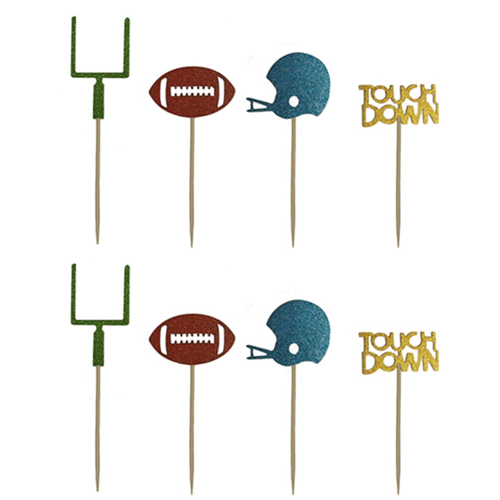 M Birthday Cake Picks Bamboo Cupcake Toppers Decorating Accessories