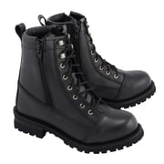 M Boss Motorcycle Apparel BOS49005 Mens 8 Inch Black Accelerator Leather Motorcycle Boots 8