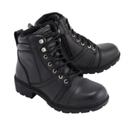 M Boss Motorcycle Apparel BOS49302 Ladies 6 Inch Black Accelerator Leather Motorcycle Boots 6