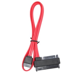 M Buder 0.5m / 1.6ft 29Pin SAS to 7Pin SATA Cable Adapter Converter Cord with 15Pin SATA Power Port for Hard Drive Setup, High-Speed Data Transfer Cable Adapter, Red Color Desktop Computer Accessory