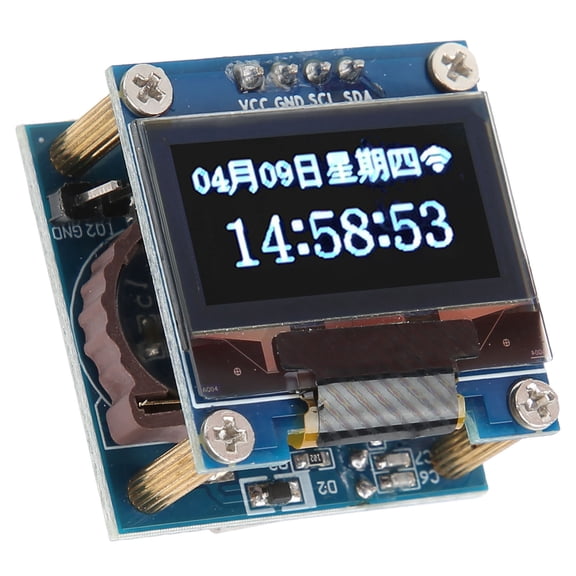 M Buder 0.96 Inches / 2.44 cm OLED Display WiFi Clock Module PCB Board MICRO USB 5V with Built-in 40mAh CR1220 Battery for DIY & ESP8266