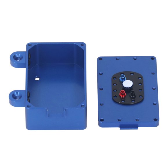 M Buder 1/10 Scale RC Receiver Box Aluminum Alloy Car Model Sealed Protector Case for Crawler Cars Equipment Modification Parts, Blue, 4.33 inches / 11 cm
