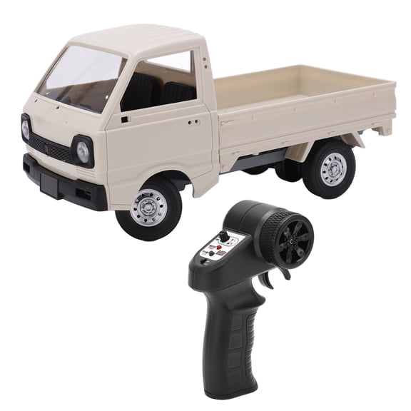 M Buder 1/16 Scale D12Mini 2.4G Wireless Remote Control Small RC Truck Toy with Carton Box Accessories, Built-in Lithium Battery, White (8.3 inches / 21 cm)