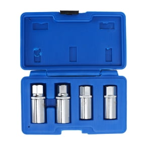 M Buder 1/2in Drive Socket Stud Screw Extractor Tool Kit 6mm 8mm 10mm 12mm Chrome Tungsten Steel Sleeve Remover Installer Set for Automotive Repair (1/2 in / 1.27 cm)