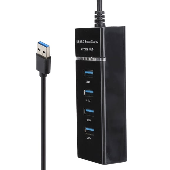 M Buder 1 to 4 USB 3.0 Hub Male to Female Adapter Cable Splitter for PC Laptop Desktop, 4 Ports USB Extender, 5Gbps Data Transfer Rate, 1.2m / 3.94ft Cable Length, Black[cite: 1]