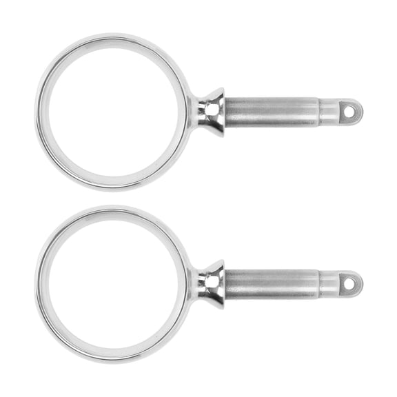 M Buder 1 Pair Boat Stainless Steel Oarlock 2 Inch / 5.1 cm ID Mirror Finish Rowlock Paddle Brackets for Standard Size Paddles Replacement Marine Accessories for Kayaking Canoe Watercraft
