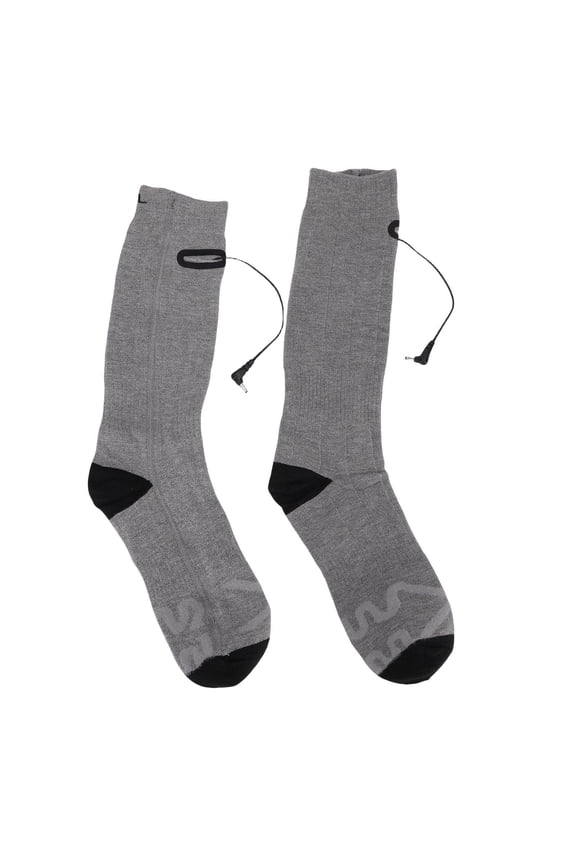 1 Pair Electric Heated Socks Dual Side Heating Thermal Socks for Winter 3 Gears Temp 2Pcs 4000mAh Battery Gray