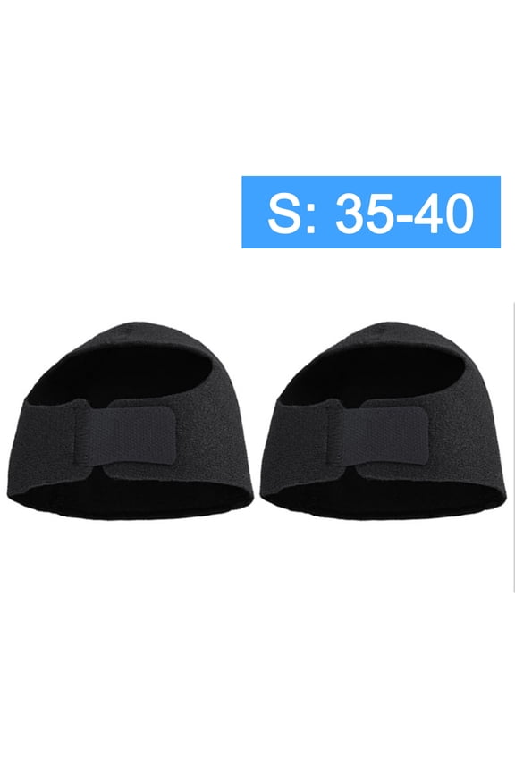 1 Pair Foot Heel Cushions Protectors Plantar Fasciitis Silicone Pads Inserts Cups Adjustable Breathable Support for Cracked Dry Achilles Heels Pain Relief Black S Size 7.09 inches / 18 cm
