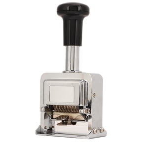 M Buder 10 Digit Number Stamp Handle Design Self Inking Automatic Numbering Machine for Banking Medicine Accounting