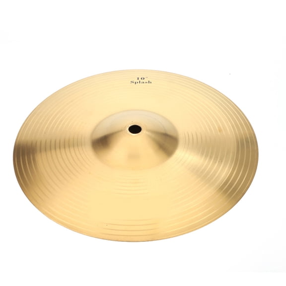 M Buder 10 Inches / 25.4 cm Splash Cymbal Premium Brass Drum Set Accessory with Vibrant Crisp Sound for Students, Amateurs and Professional Drummers - Durable Musical Percussion Instrument Part, Gold