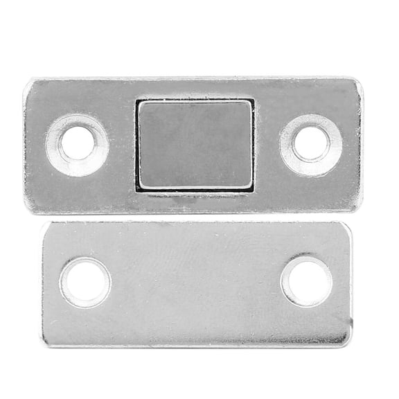 M Buder 10-Piece Stainless Steel Cabinet Door Magnet, Ultra-Thin Sliding Door Suction Catch with Screws and Adhesive Tape for Closets and Cabinets (0.67x1.57x0.08 in / 1.7x4x0.2 cm)