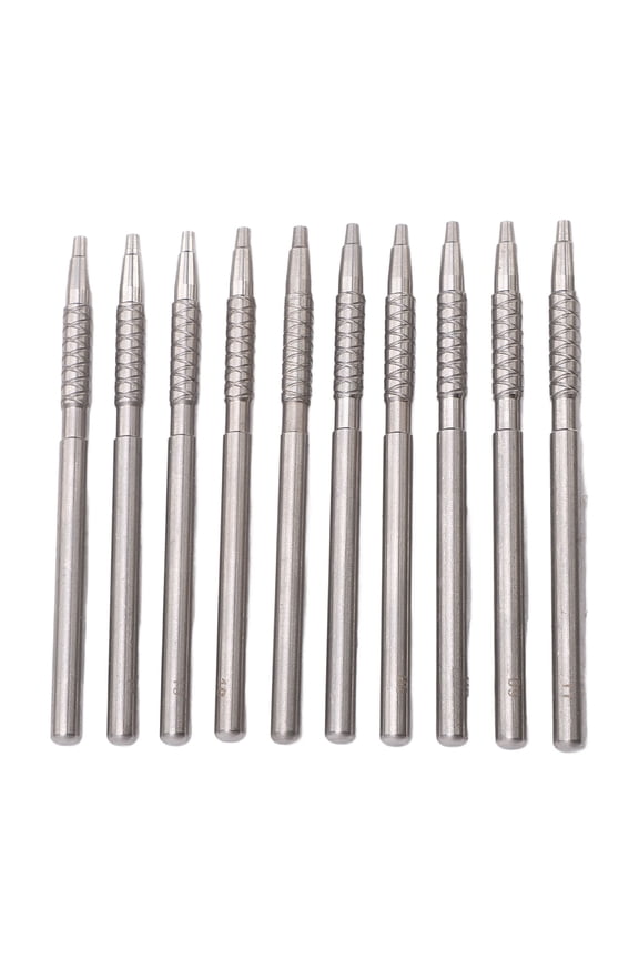 10-Piece Watch Hands Presser Tool Kit, Professional Stainless Steel Watch Hands Setting Fitting Presser Set with 10 Sizes (0.6mm-1.4mm), Watch Repair Accessories for Home, 7.09 inches / 18 cm