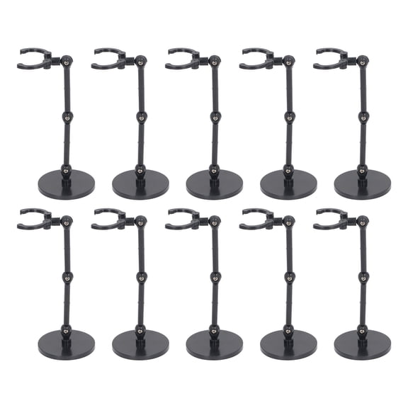 M Buder 10 Sets Action Figure Display Stand Holder Compatible For 6 Inch Models Black (2.0 inches / 5.0 cm Base)