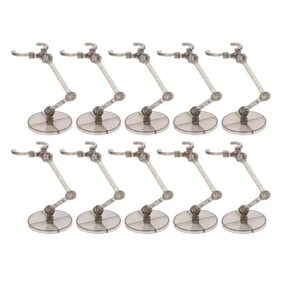 M Buder 10 Sets Action Figure Display Stand Holder Compatible For 6 Inch Models Translucent Black (2.0 inches / 5.0 cm)