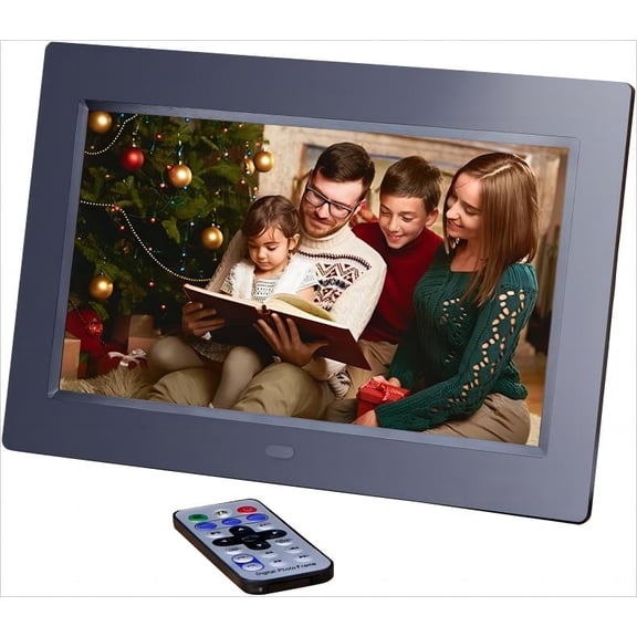 M Buder 10 inches / 25.4 cm HD Digital Photo Frame TFT-LCD Electronic Picture Frame w/ Remote Control, Stereo Speakers, Auto Slideshow, Video Music Player, Black