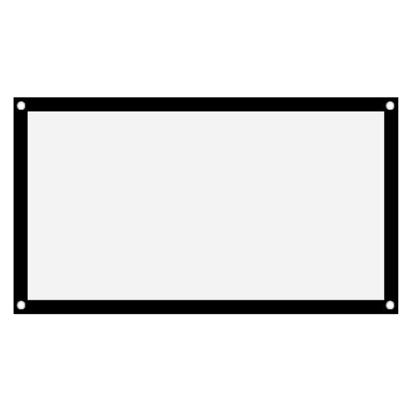 M Buder 100 Inch Portable Projector Screen 16:9 HD Non-Crease Movie Screen Foldable Projector Curtain Indoor Outdoor Dual-Units 100 in / 254 cm