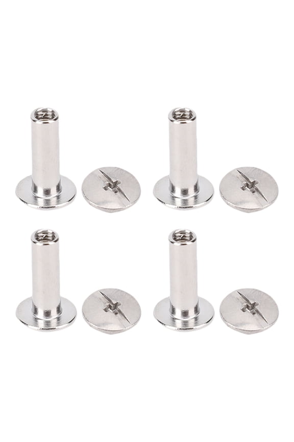 100 Set M3 Double Cap Tubular Rivets 4x14x8.5mm Metal Rivet Studs for PU Leather Craft Stainless Steel Fasteners