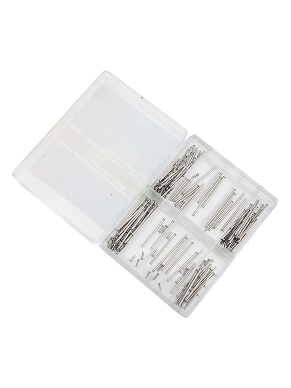 100 Sets Stainless Steel Watch Pins Friction Strap Pressure Bars Repair Tools (0.47 inches / 12 mm to 1.02 inches / 26 mm)