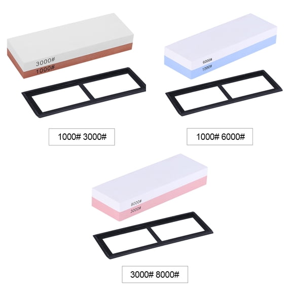 M Buder 1000/3000 Grit Double-Sided Sharpening Stone Premium Water Stone Whetstone for Kitchen Cutters Precision Tools Non-Slip Base Included Portable Design