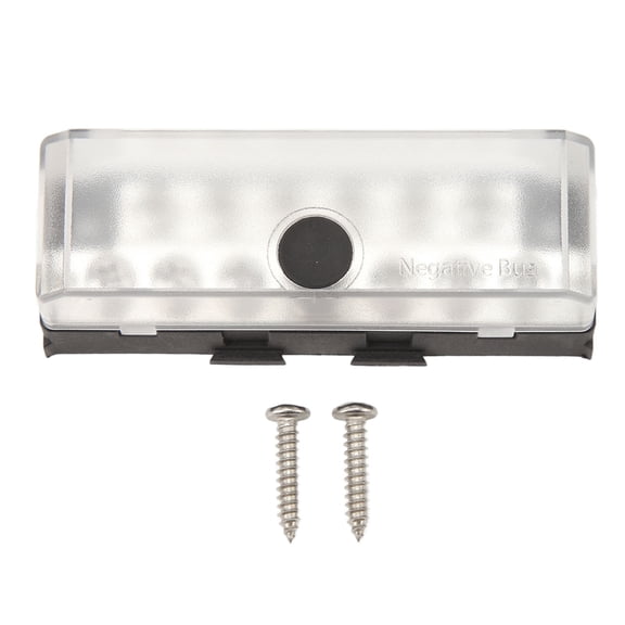 M Buder 100A 32V 12 Terminal Power Distribution Block Terminal Bus Bar with Cover, Marine Battery Fuse Block for 32V DC Trucks RVs Boats (9.00 x 4.00 x 4.00 inches / 22.86 x 10.16 x 10.16 cm)