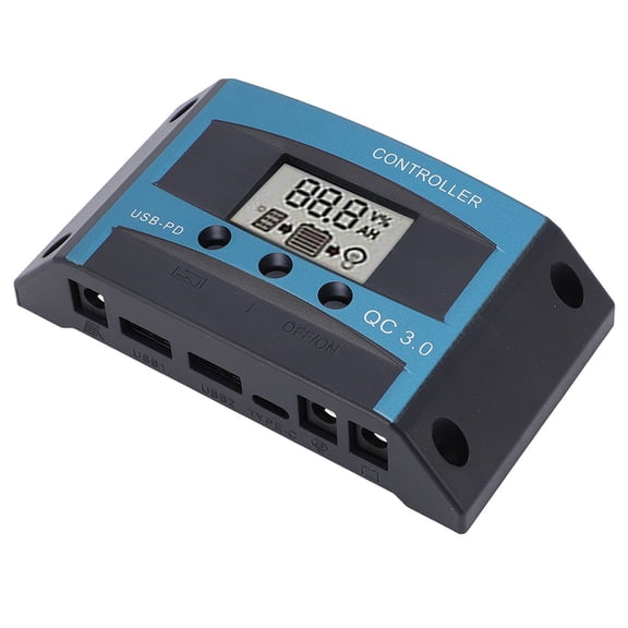 M Buder 100A Intelligent MPPT Solar Charge Controller 12V/24V Adaptive Regulator, Dual USB Power Ports, Smart LCD Display, Comprehensive Multi-Protection, High Efficiency System for Off-Grid Living