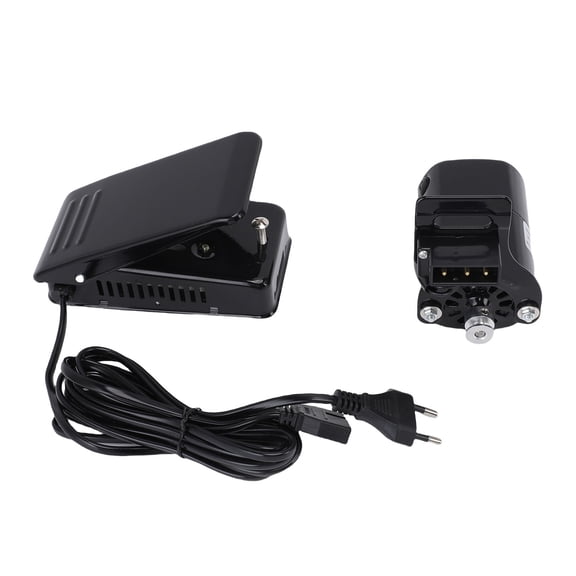 M Buder 100W Sewing Machine Motor and Foot Pedal Control Set, 6000RPM Stepless Variable Speed Replacement Parts Kit, 220V EU Plug, Black