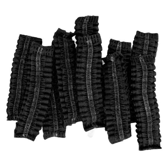 M Buder 100pcs Disposable Earpad Covers Stretchable Sanitary Headphone Ear Protectors Non Woven Fabric Elastic Protective Caps for Most Over Ear Headsets (4.3 inches / 11 cm, 100 Pack, Black)