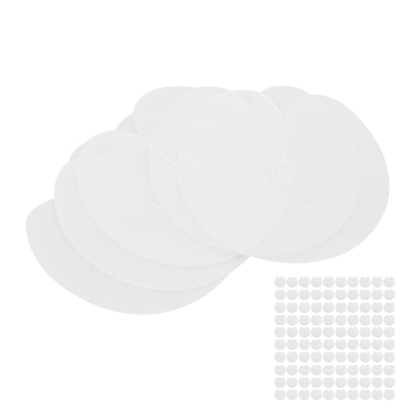 M Buder 100pcs Heat Shield Guards Professional Salon Single Hole Spacer Template for Hair Extension Bonding Tools, Clear PVC Material Hair Protector Protectors for Extensions Care Accessories