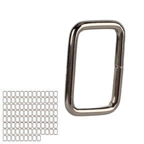 M Buder 100pcs Metal Square Buckles Rectangle Rings for Bag Purse DIY Sewing Crafts, 3x25x15mm (0.12x1x0.59 inches)