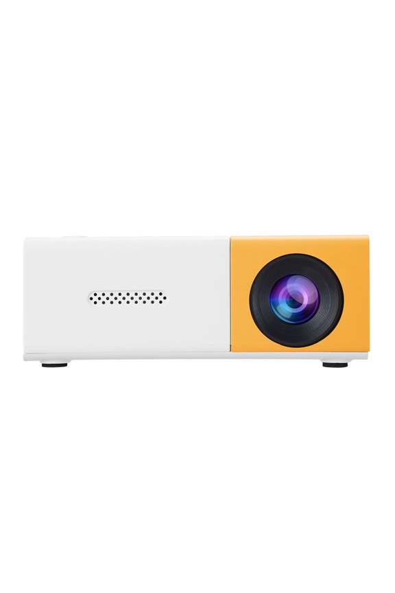 1080P Supported Portable Mini Projector, Adjustable Home Theater Outdoor LED Movie Display, Compatible with iOS Android Phone TV Stick Laptop PC, EU Plug, White, 5 inches / 12.7 cm
