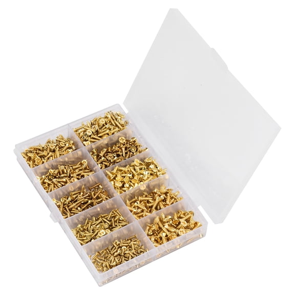 M Buder 1080Pcs Self Tapping Screws Cross Iron Countersunk Head Screws Assortment Kit M2 M2.5 M3, High Holding Power Fasteners for Hardware Accessories, 2x6mm to 3x10mm [cite: 7, 11]