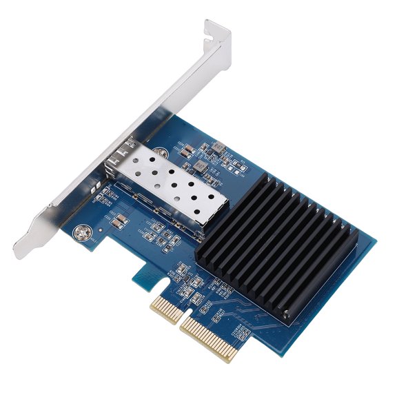M Buder 10Gbps PCIe X4 NIC Card Support for Windows Server Fiber Optic Network Card with Single SFP Port (8.27 in / 21 cm)