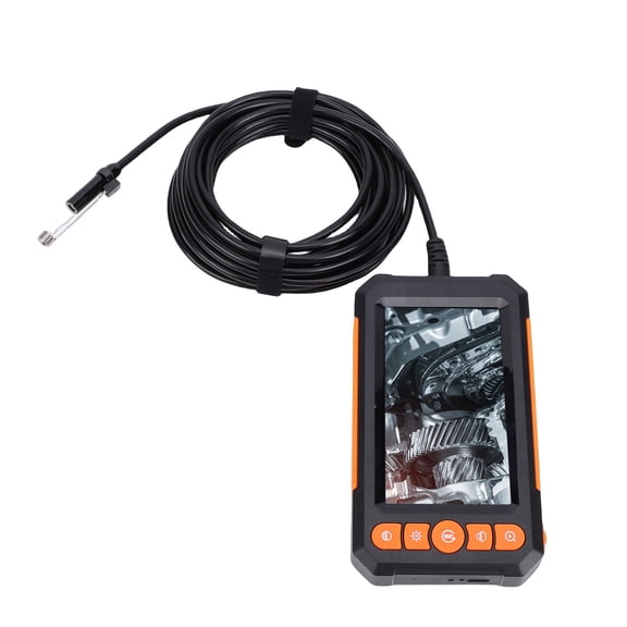 M Buder 10M Semi-Rigid Industrial Borescope Camera with 4.3 Inch LCD Screen, 1080P HD 8mm Single Lens Endoscope, 8 LED Lights IP67 Waterproof Inspection Camera for Car Automotive Pipe Sewer