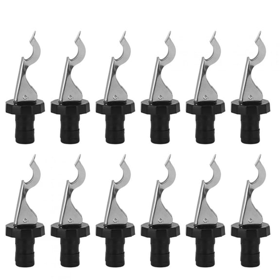 M Buder 10PCS Silicone Press Wine Bottle Stoppers Leakage-Proof Vacuum Sealed Plug Black Bar Kitchen Tools, 3.7x1.3x1.3 in / 9.5x3.2x3.2 cm