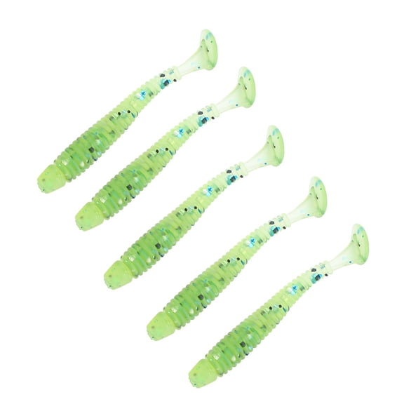 M Buder 10PCS Soft Plastic Artificial Fish Lures Grub Worm Baits Fish Tackle Accessory Color F (2 inches / 5.08 cm) for Bass and Trout Fishing Tournaments, High Quality Durable Sea Cucumber Design