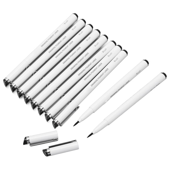 M Buder 10PCS Waterproof Micro Line Pens Strong Coverage Manga Pens for Student Comic Architecture Design 5.9 inches / 15 cm Length