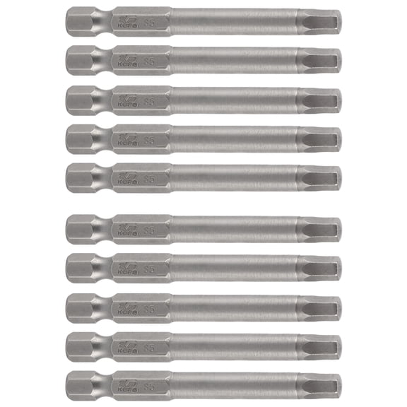 M Buder 10Pcs Electric Screwdriver Bits Hex Socket Hardened with Magnetic Accessories S1/4 1/4 Inch Shank 65mm / 2.6 inches Length for Power Drills and Hand Tools