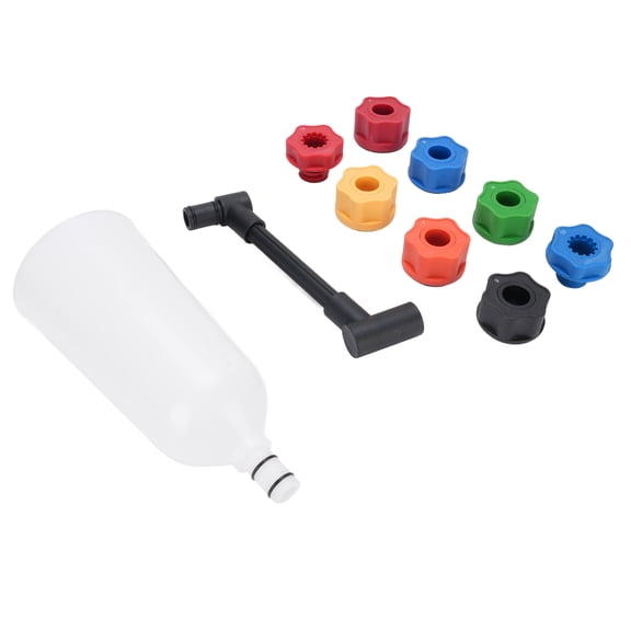 M Buder 10Pcs Engine Oil Funnel Set Automotive Spill Proof Fluid Dispenser Kit Nylon Steel with 8 Adapters Compatible with Toyota Jeep Mazda Ford Dodge